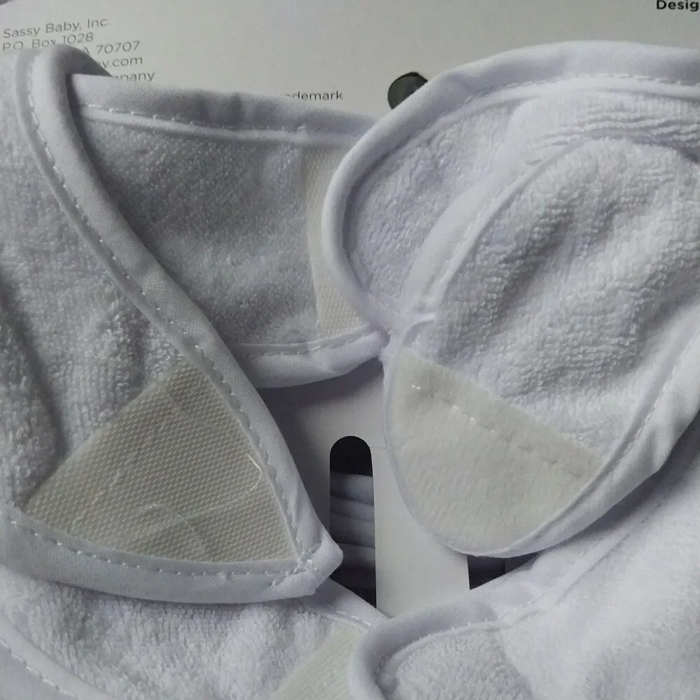 Neat Solutions Cotton Polyester Feeding Baby Bib, 10pk Unisex Bib
